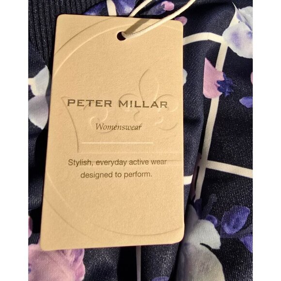 Peter Millar Womens Golf Birdie Sweatshirt M Purple Floral UPF Activewear Sport - Picture 8 of 14